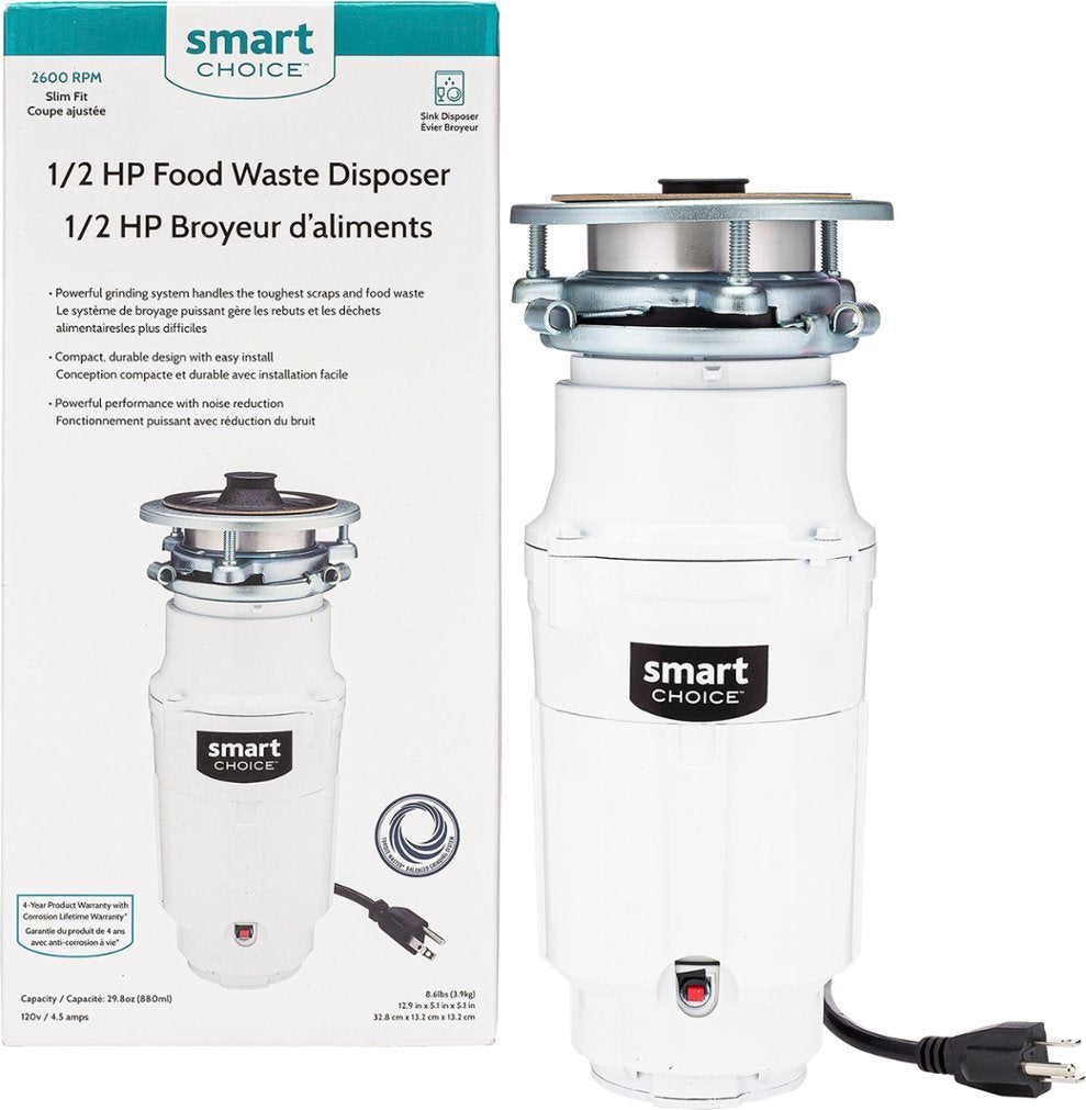 Smart Choice 1/2HP Corded Garbage Disposal White SC05DISPC1,Food Waste –  APPLIANCE BAY AREA